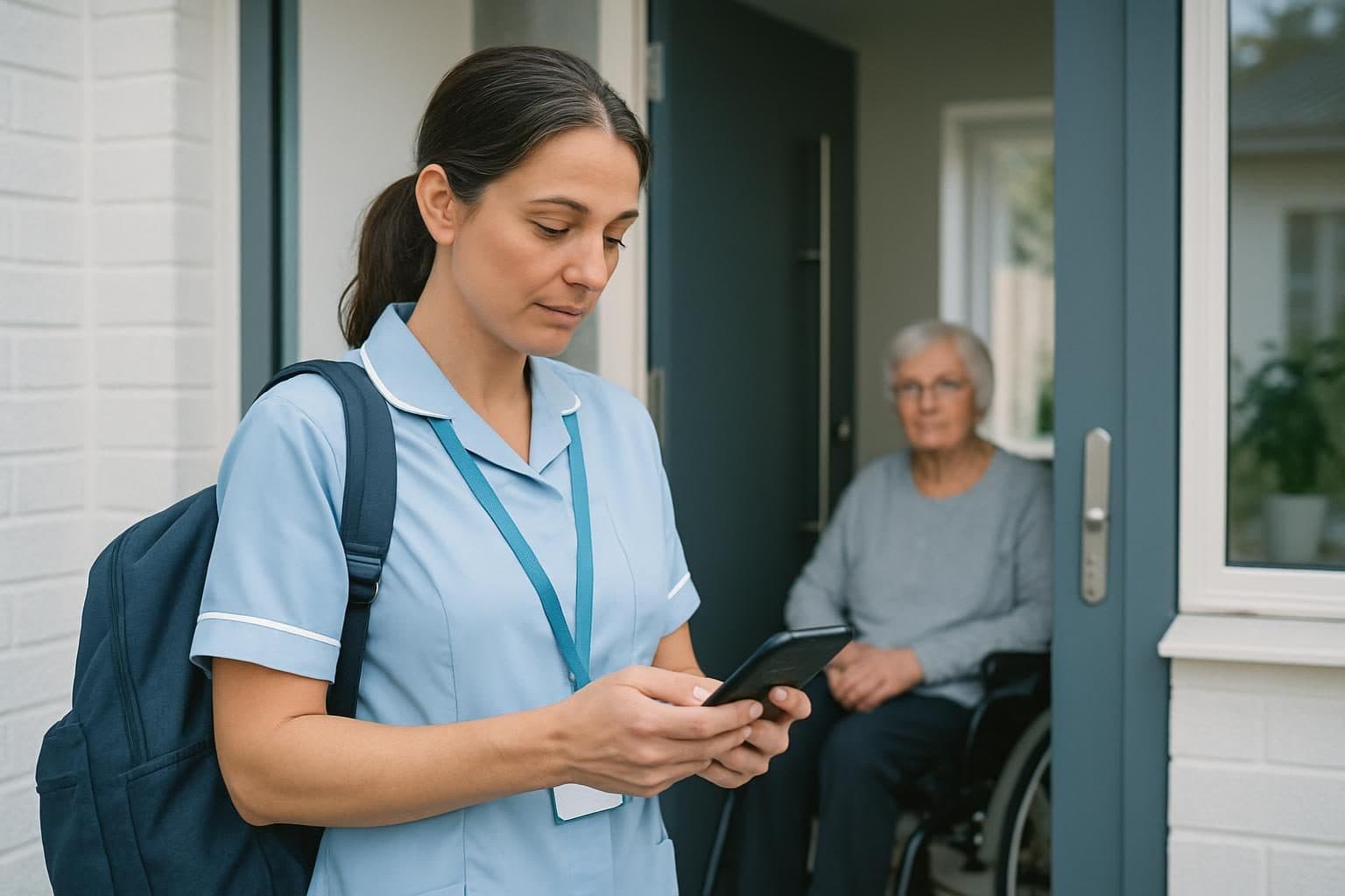 Example photo for the article: How electronic call monitoring keeps visits on time