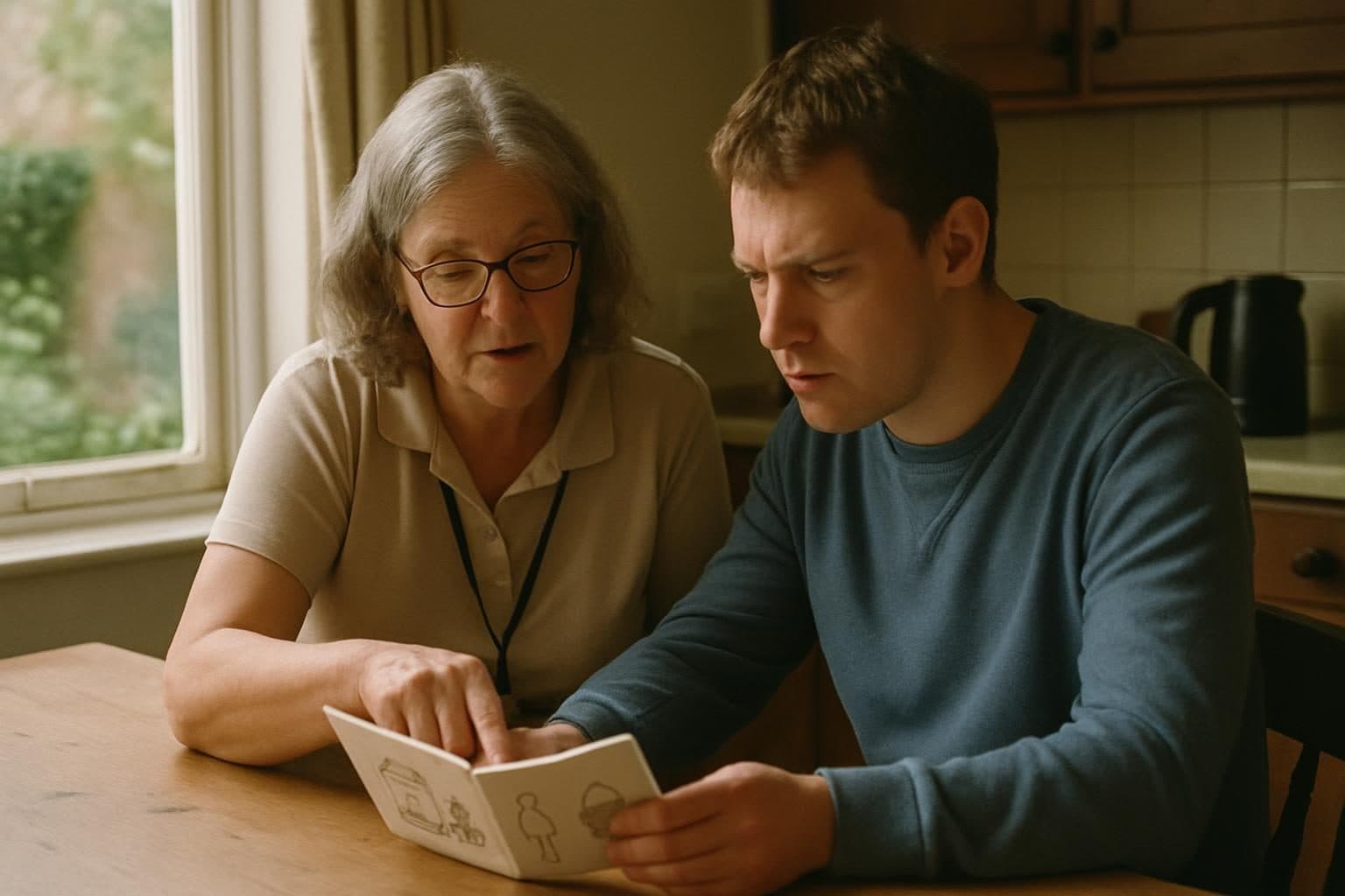 Example photo for the article: Supported living explained, in easy read