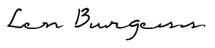 Len Burgess’s signature