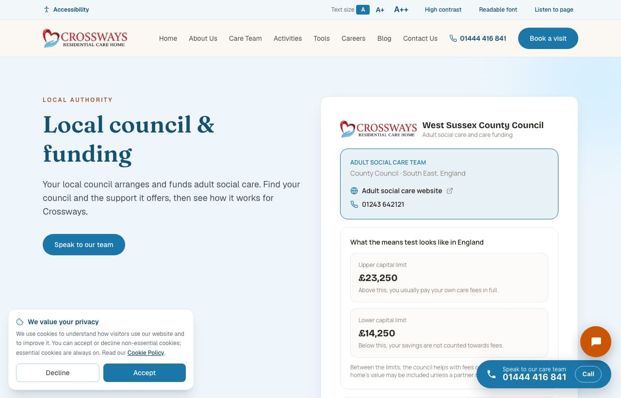 Local council funding