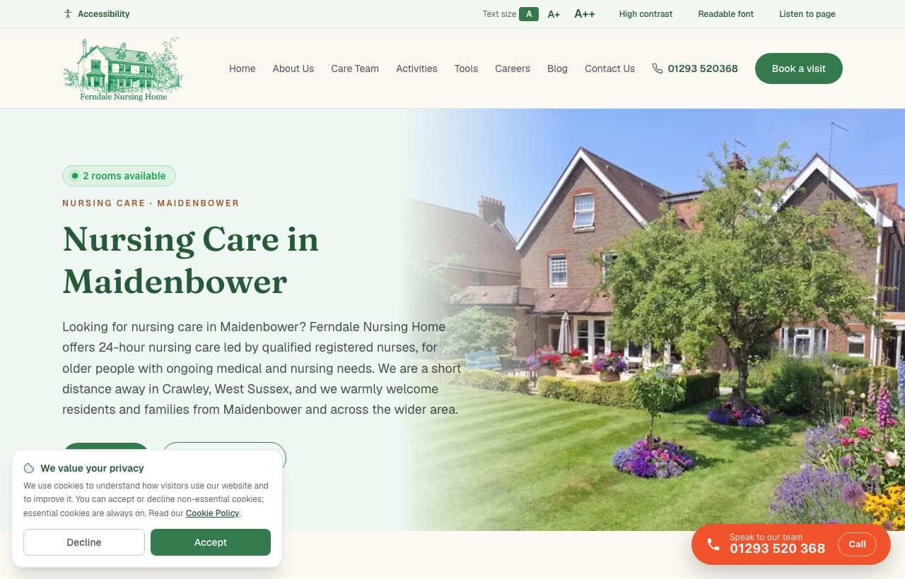 Nursing care in Maidenbower