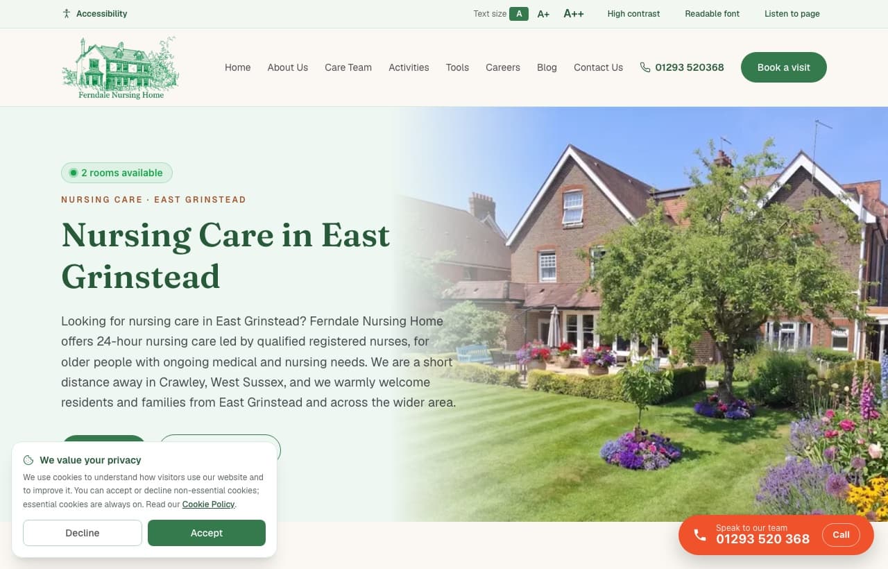 Nursing care in East Grinstead