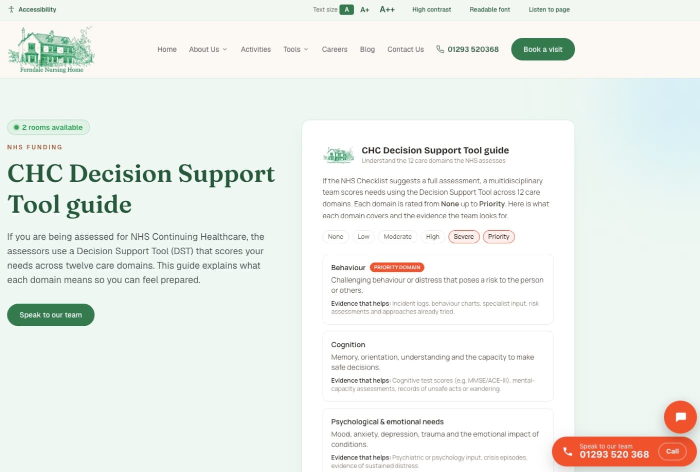 The Ferndale CHC Decision Support Tool guide
