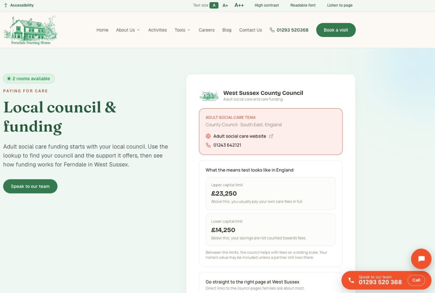The Ferndale local council and funding guide for West Sussex